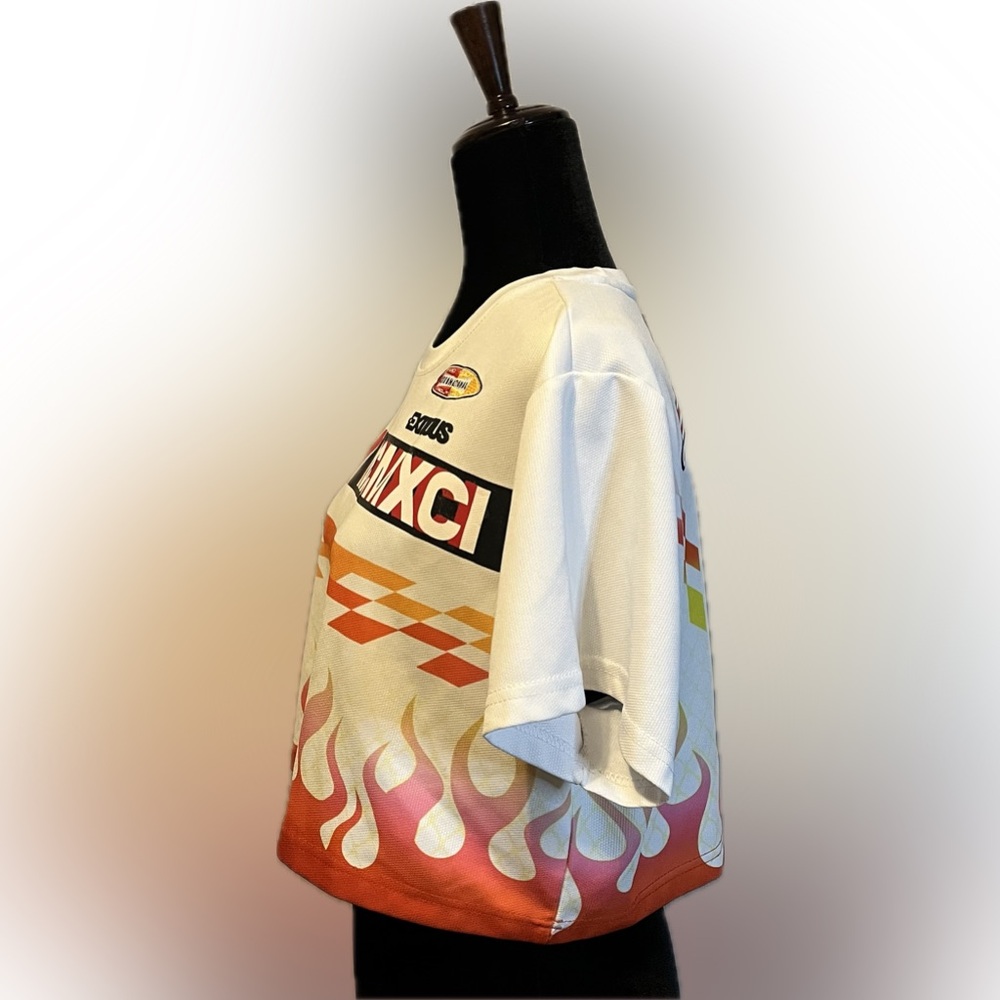 Smoke Rise Women's White Graphic Crop Top size L - Picture 5 of 12